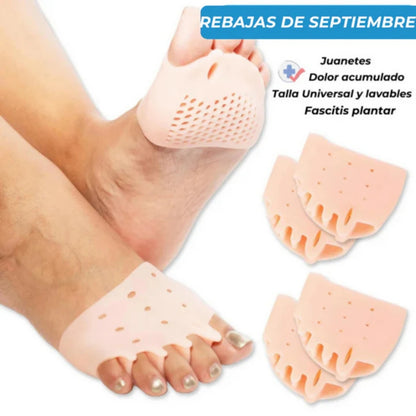 Almohadillas terapéuticas con separador de dedos