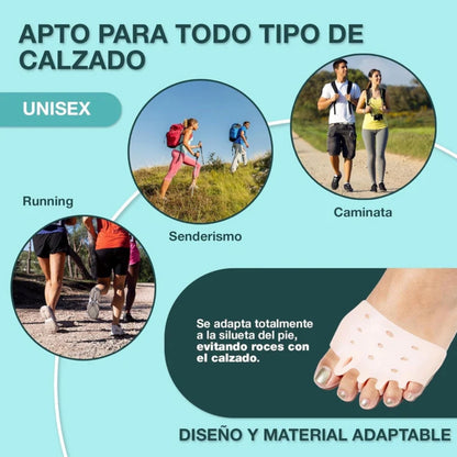 Almohadillas terapéuticas con separador de dedos