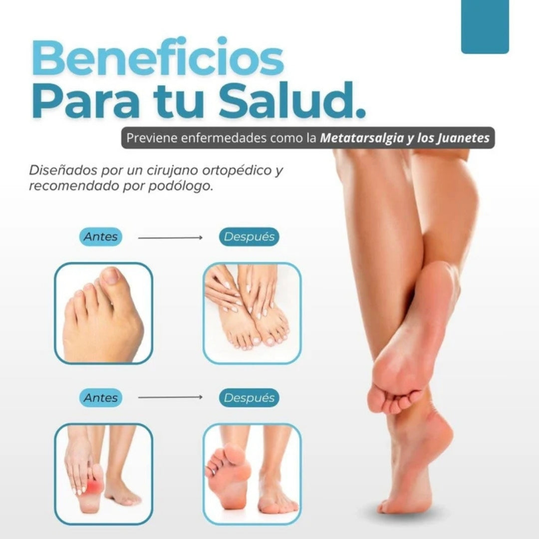 Almohadillas terapéuticas con separador de dedos