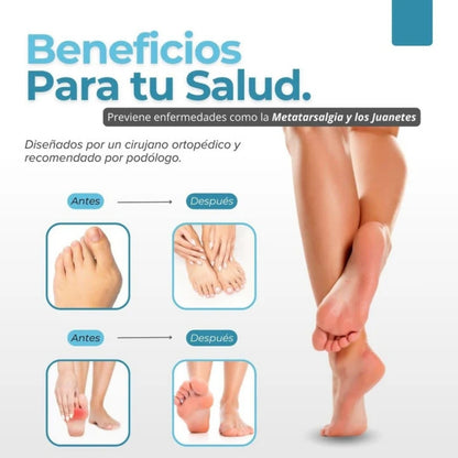 Almohadillas terapéuticas con separador de dedos