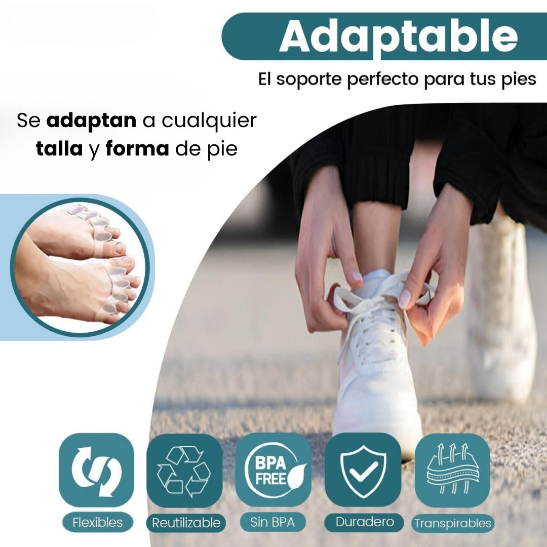 Almohadillas terapéuticas con separador de dedos